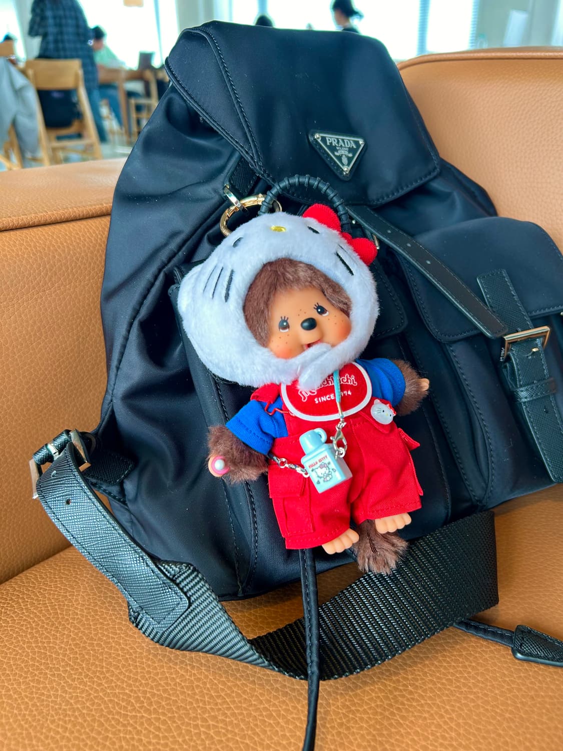 (88)♥️정품몬치치커스텀키링키티무드🍼🐒레드멜빵바지 상품이미지9