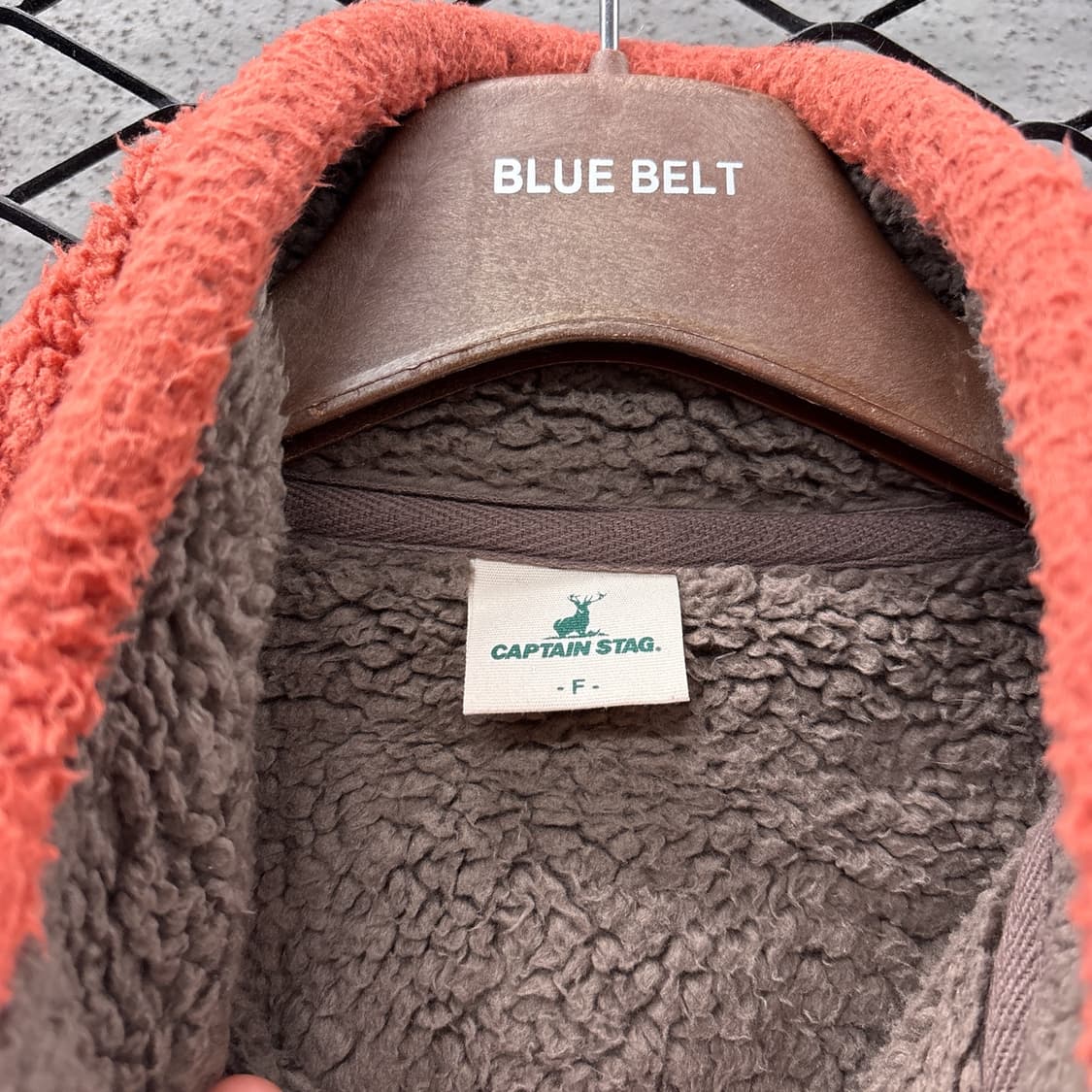 CAPTAIN STAG 컬러블럭 플리스 자켓 오픈포켓 디테일 레드 상품이미지7