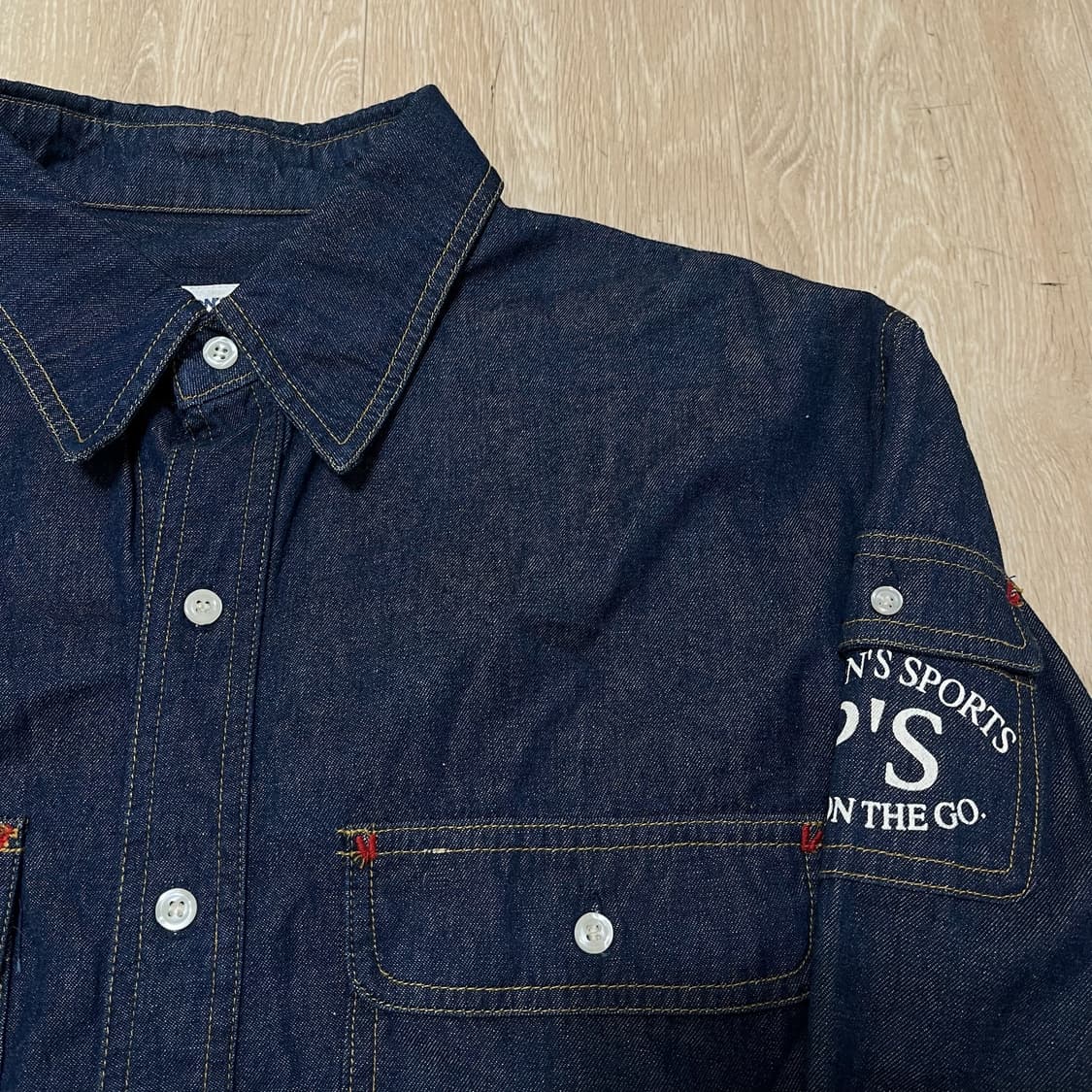퍼슨스 스포츠 일본 빈티지 긴팔 데님셔츠 [진청] M/95 상품이미지4