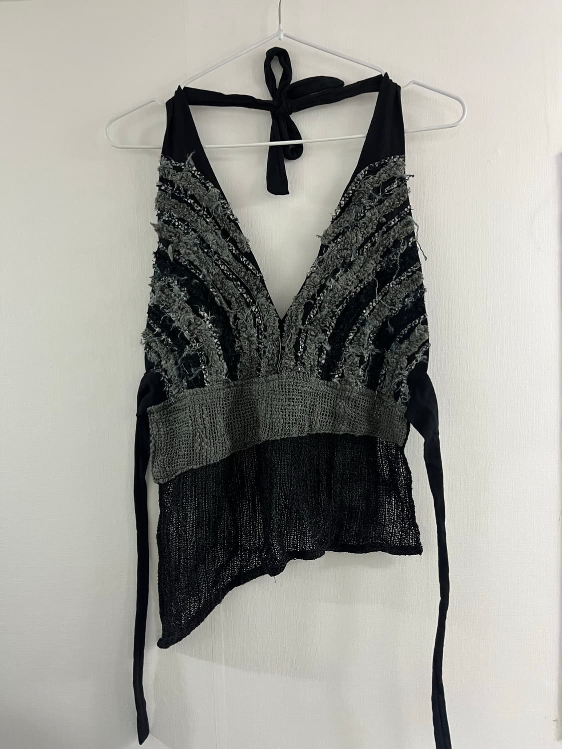 Apron Knit Halter Top 상품이미지1