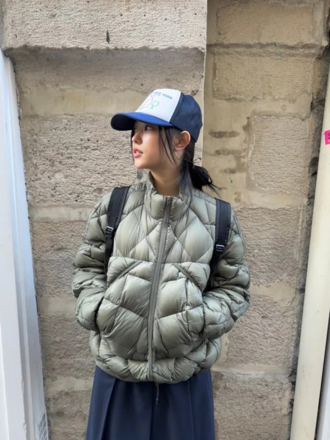 강해린 로아 경량패딩 블랙 xl 상품이미지1