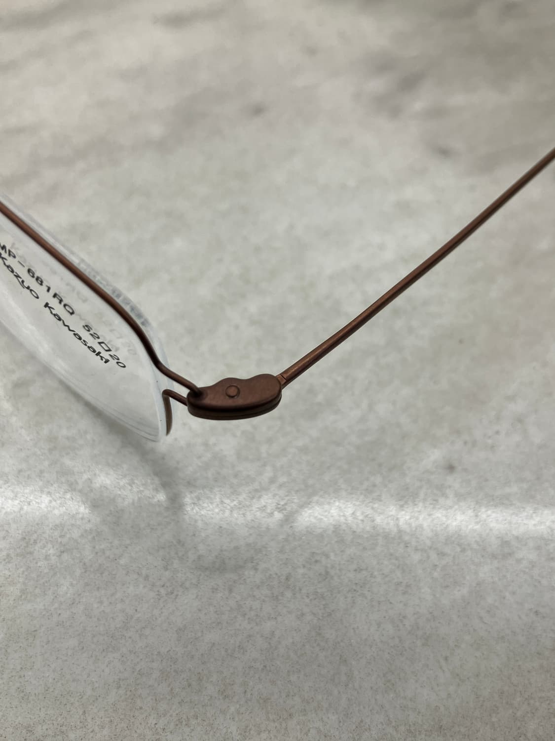 B47 카즈오 카와사키 매트 브라운 역산각 메탈테 안경 상품이미지2