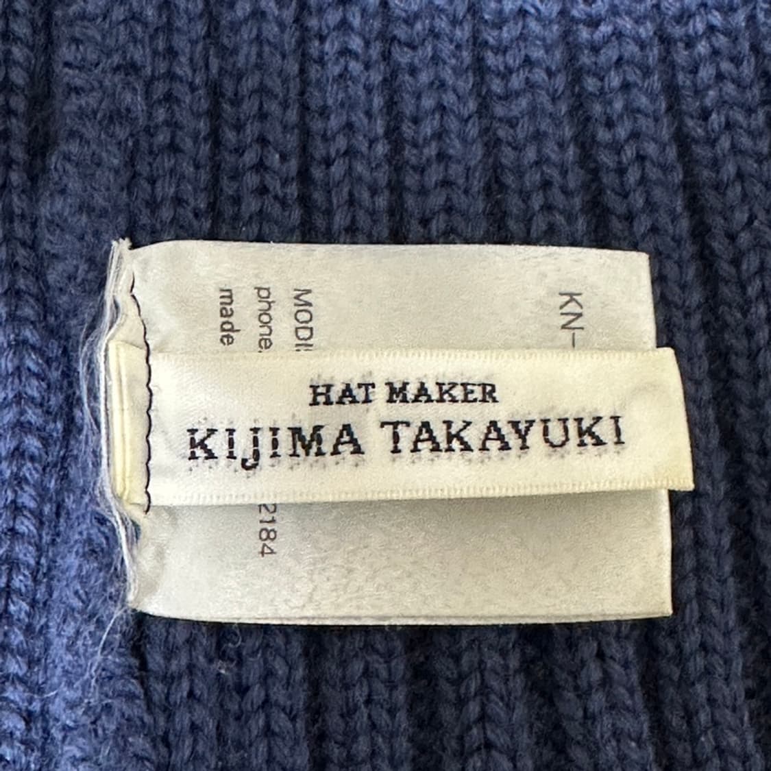 KIJIMA TAKAYUKI 키지마타카유키 울 골지 비니 네이비 색상 상품이미지7