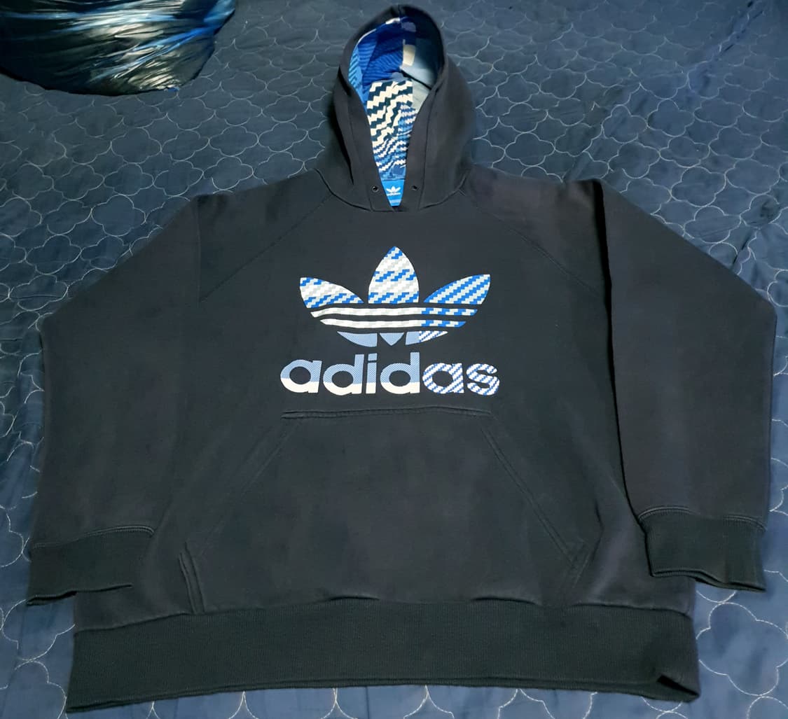 (해외판) 아디다스 트레포일 에센셜 워시드 후드티 네이비 (L) 상품이미지1