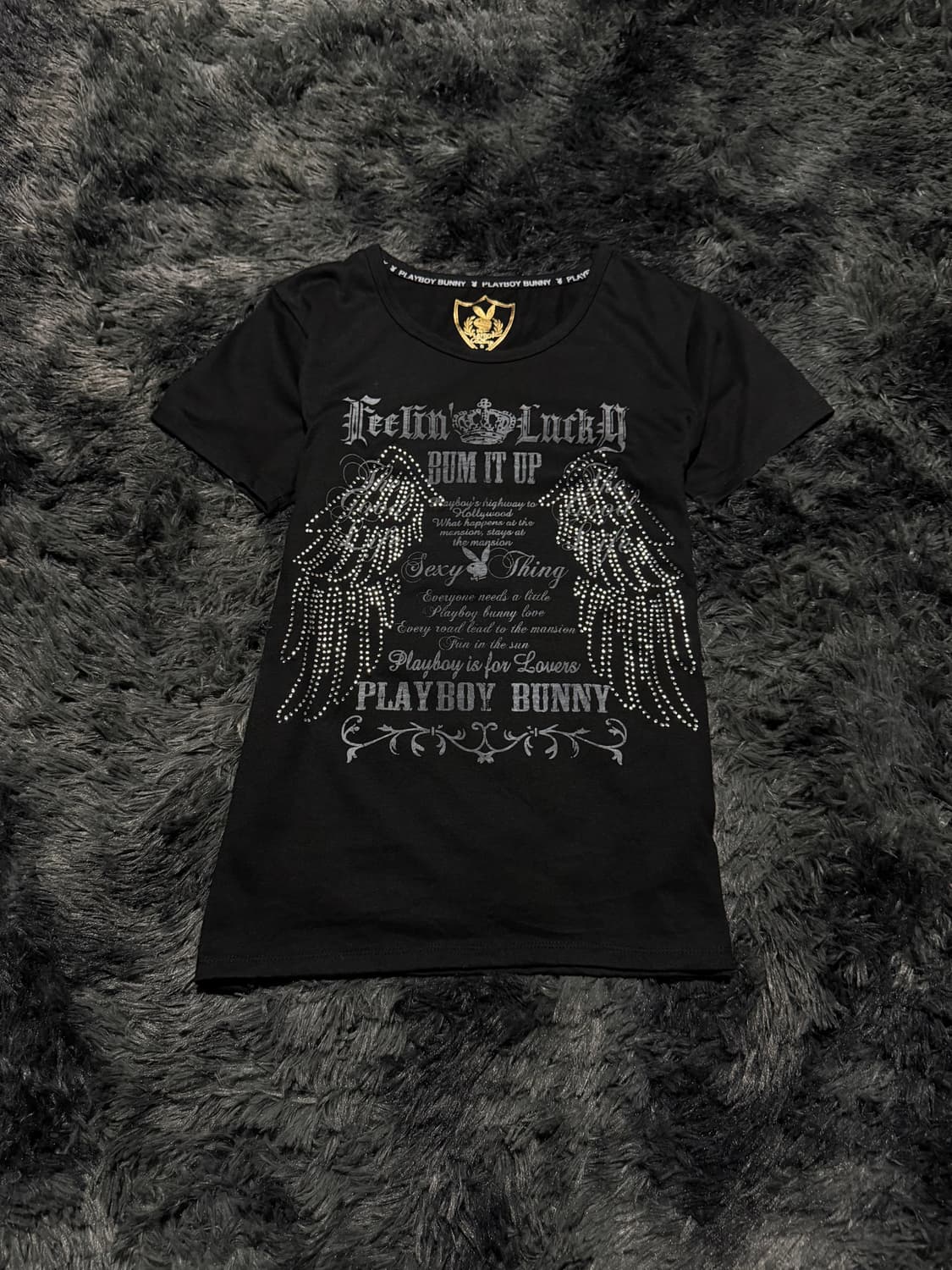 플레이보이 비즈 날개 & 고딕레터링 반팔 상품이미지4
