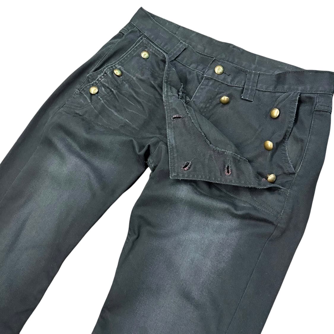 (33) 재패니즈 스타일 버튼 디테일 블랙 진 상품이미지4