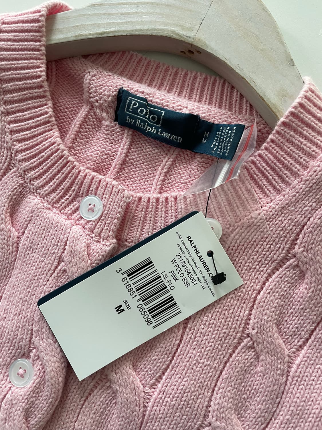 폴로 케이블 니트 가디건 M 상품이미지3