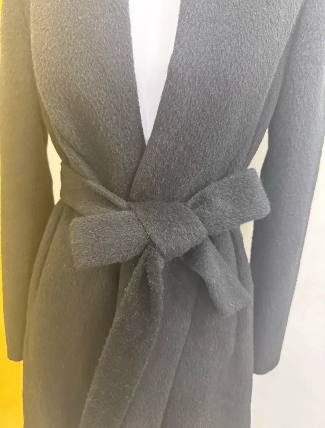 DECO 알파카 울 혼방 벨티드 숄카라 코트 상품이미지3