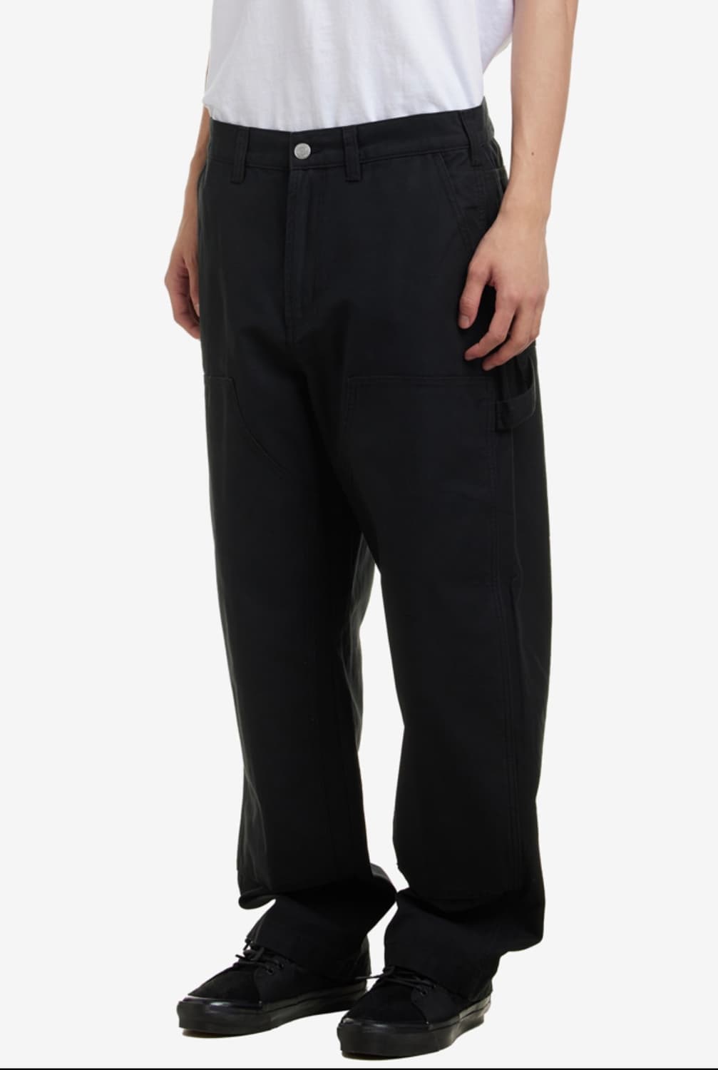 오베이 더블니 카펜터 팬츠 블랙 상품이미지2