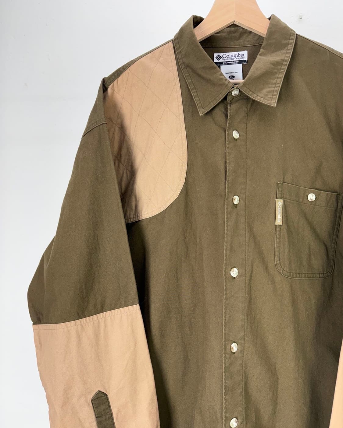 컬럼비아 카키 믹스 패치워크 헌팅 셔츠 상품이미지2