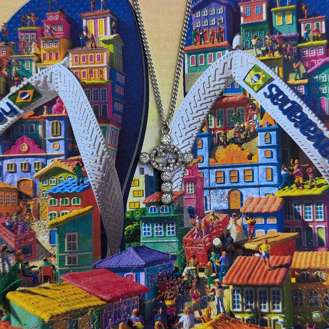 구찌 크로스 다이아 목걸이 상품이미지1