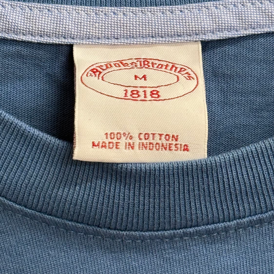 브룩스 브라더스 포켓 블루 반팔티 M 상품이미지2