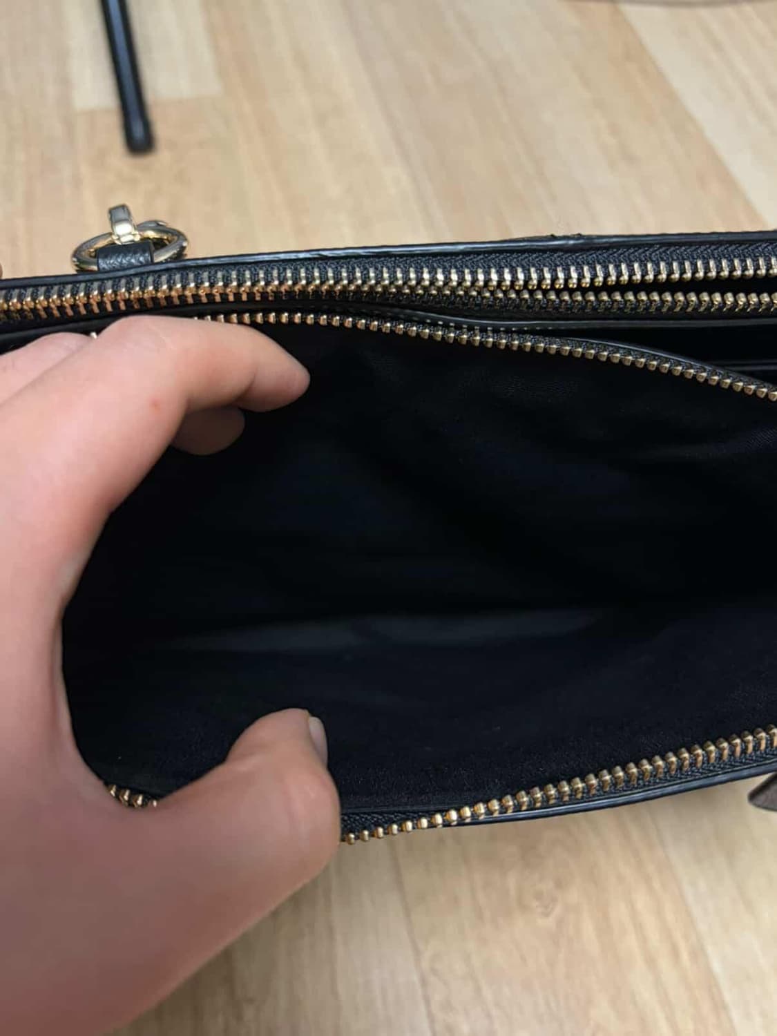 새상품 정품 코치 블랙 레더 숄더백 토트백 상품이미지5