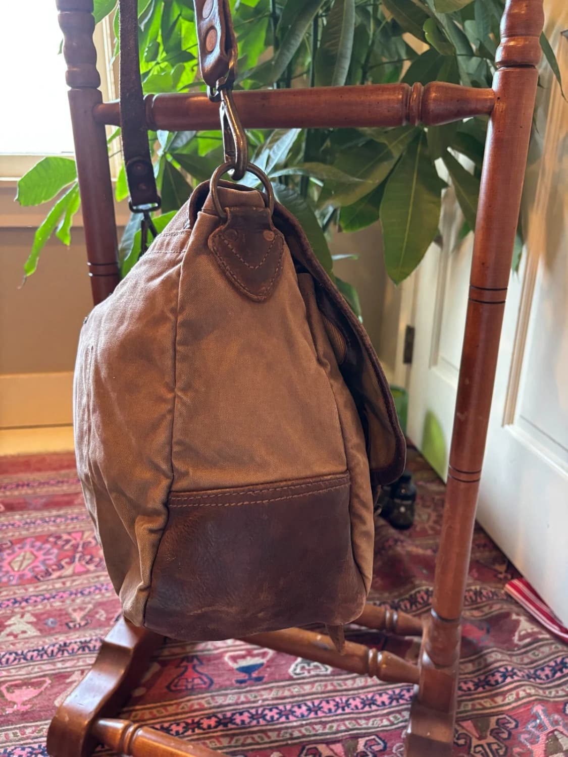 RRL 캔버스 레더 숄더 메신저 백 브라운 상품이미지3