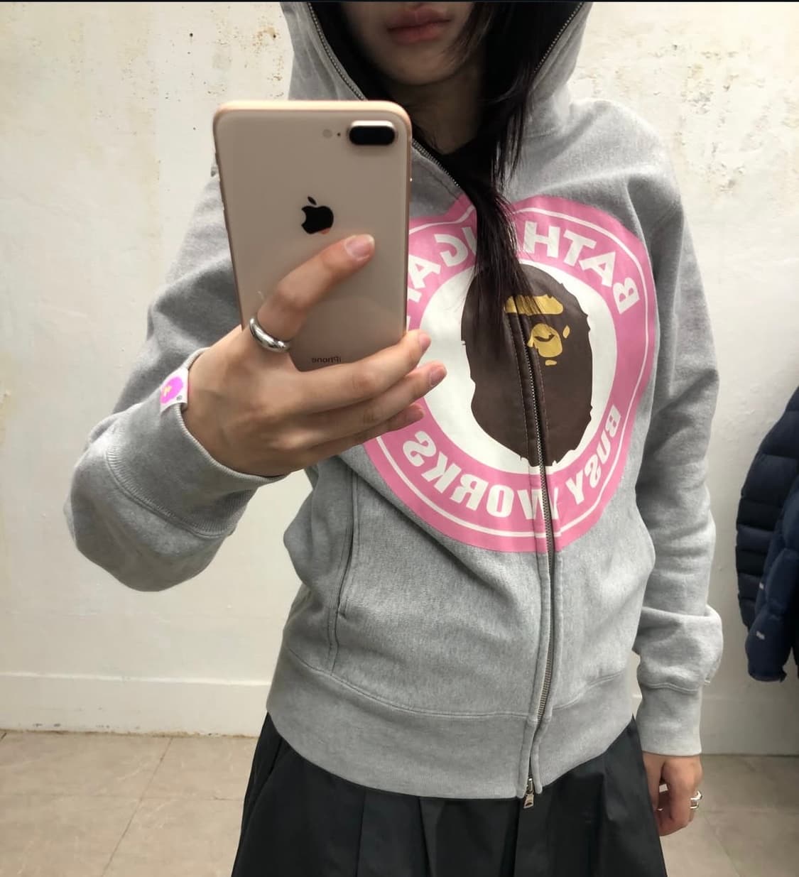 베이프 딱붙핏 후드집업 상품이미지1