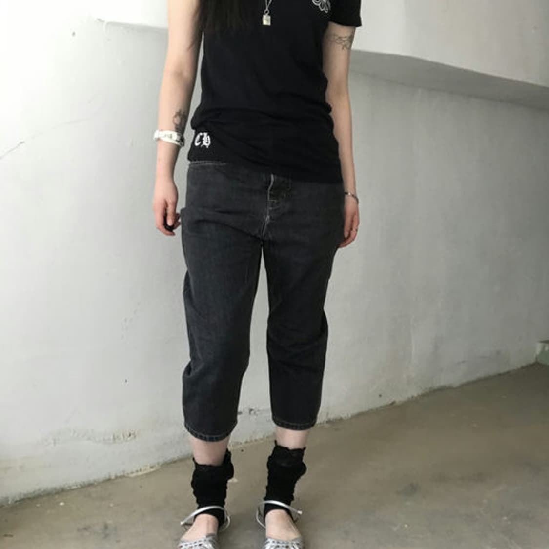 릭오웬스(Rick Owens) 다크 가먼트 워시드 크롭 데님 팬츠 상품이미지1