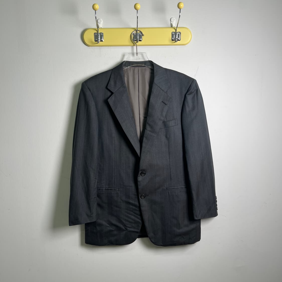 버버리 블랙라벨 차콜 테일러드 싱글 블레이저 L 상품이미지1