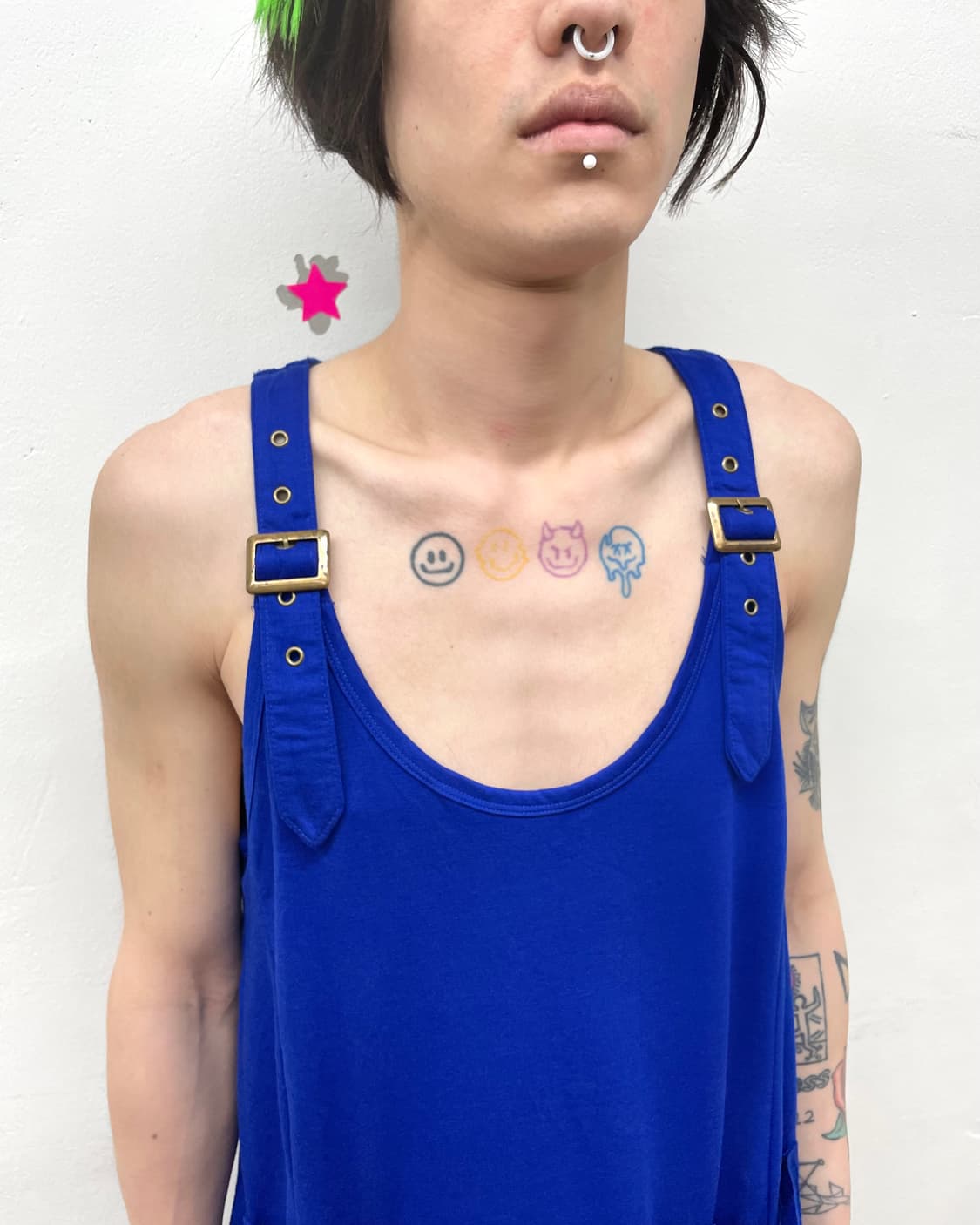 Cobalt blue strap pocket sleeveless 상품이미지3