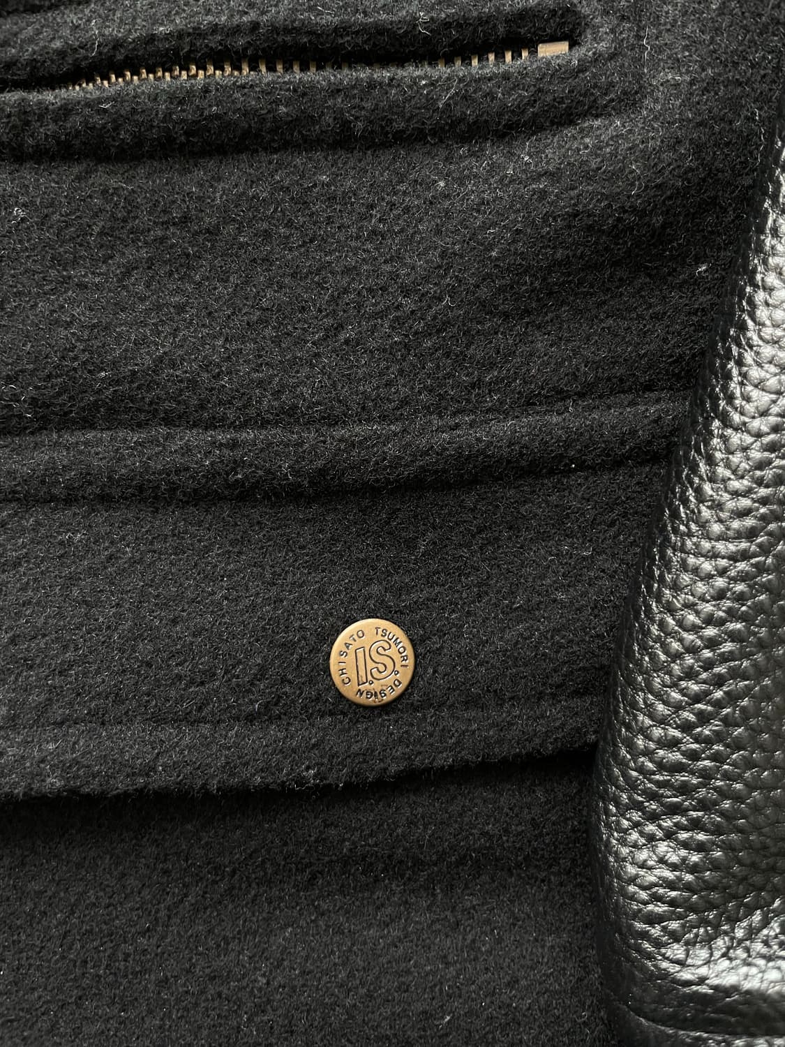 80‘s 이세이미야케 레더 바시티 자켓 상품이미지6