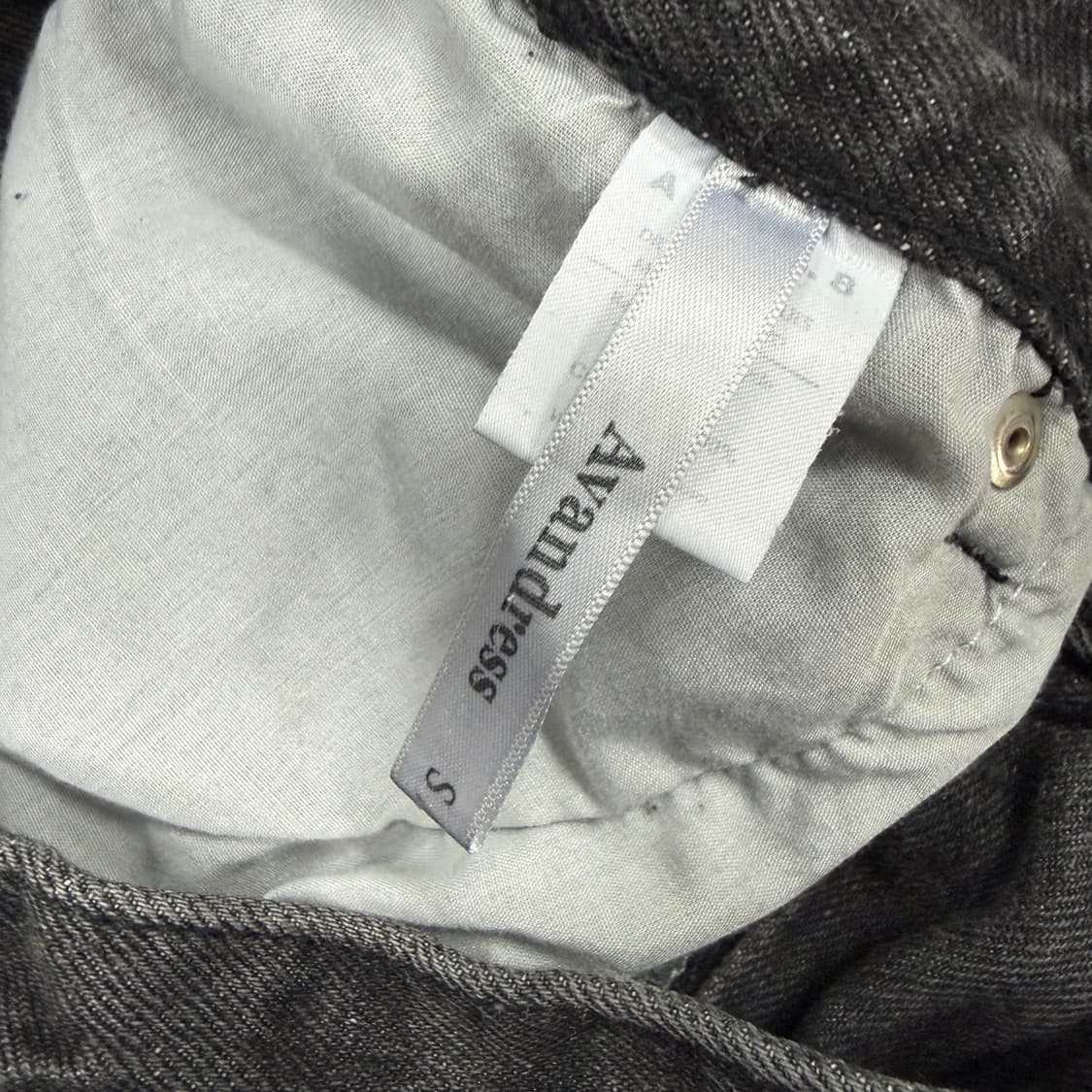 (S)어반드레스 Avandress 흑청 와이드카고데님팬츠 상품이미지3