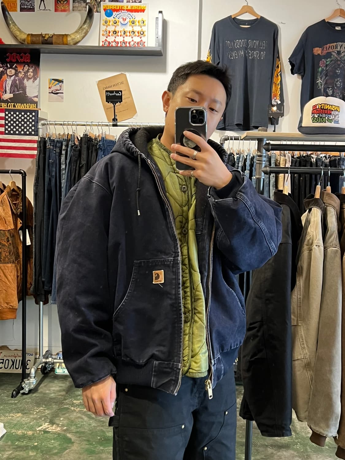 [2XL] 빈티지 칼하트 액티브 자켓 J130 후드 덕 워크자켓 상품이미지2