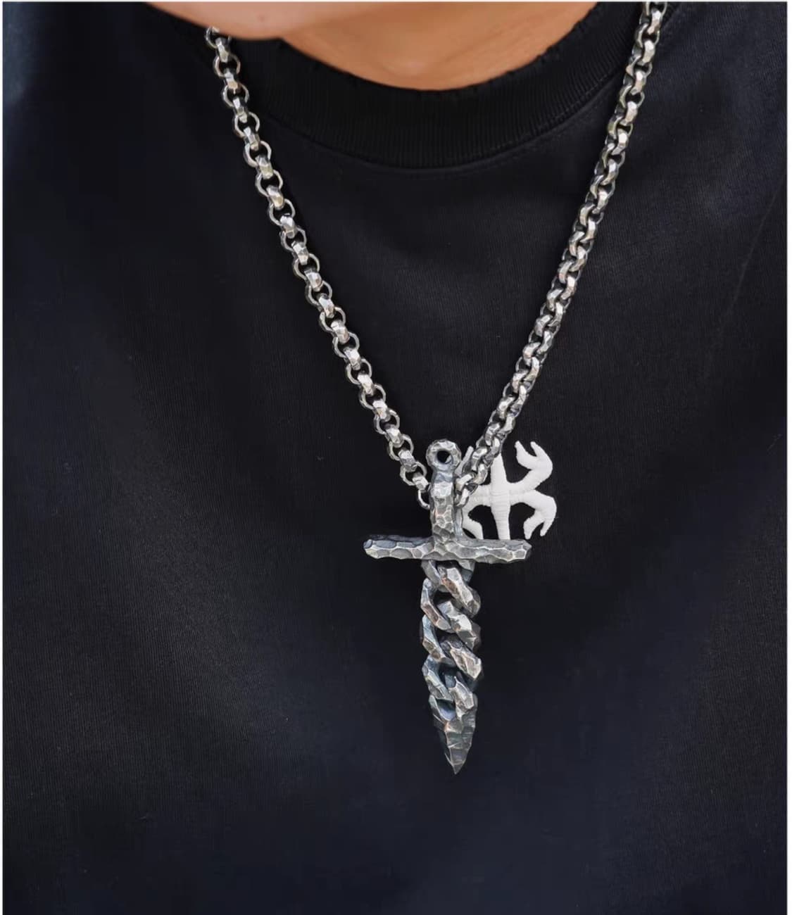 Oceanora S925 수제 홀리 소드 남성 펜던트 상품이미지2