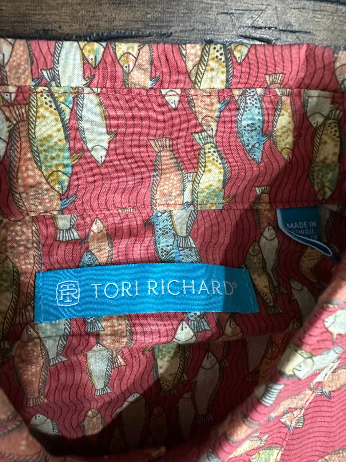 토리리차드 Tori Richard 하와이안 물고기 패턴 셔츠 M-L 상품이미지7