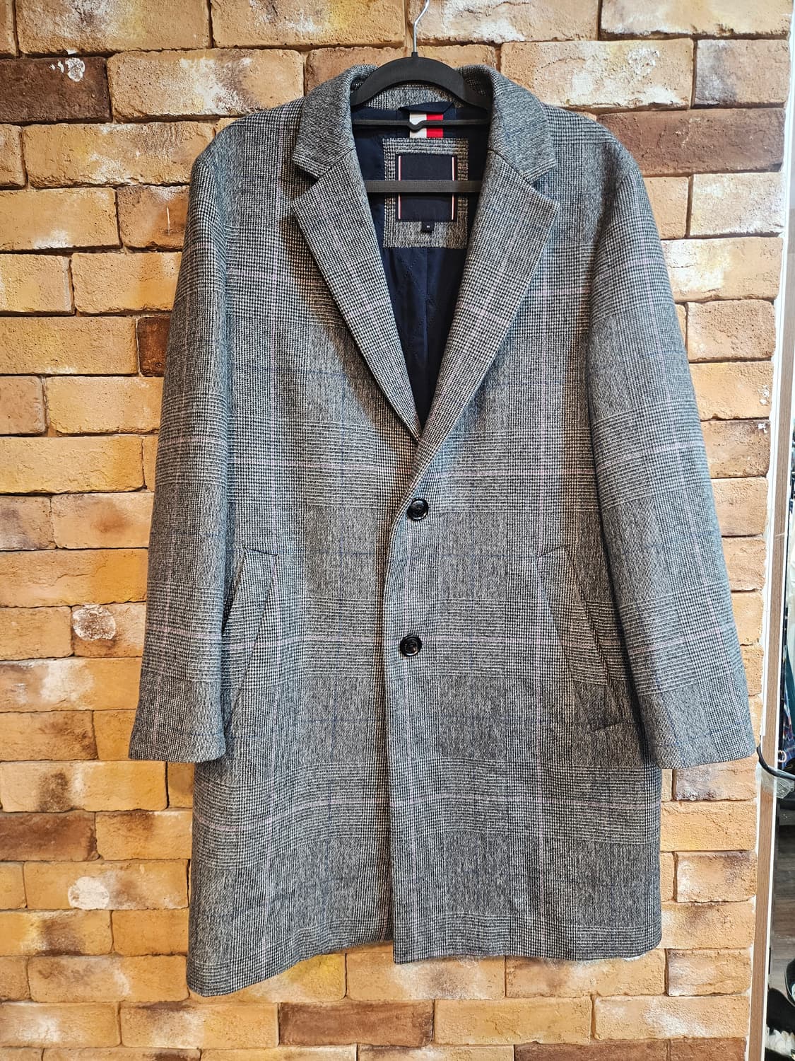 Tommy Hilfiger 남성 울 체크 코트 상품이미지1