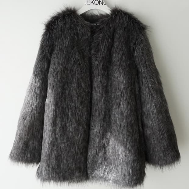 르콩 그레이 퍼자켓 새상품