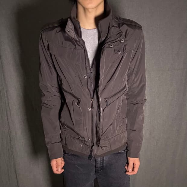 y2k 버커루 자켓 그레이