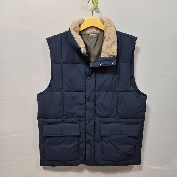 에디바우어 카라 패딩 조끼 네이비 XL