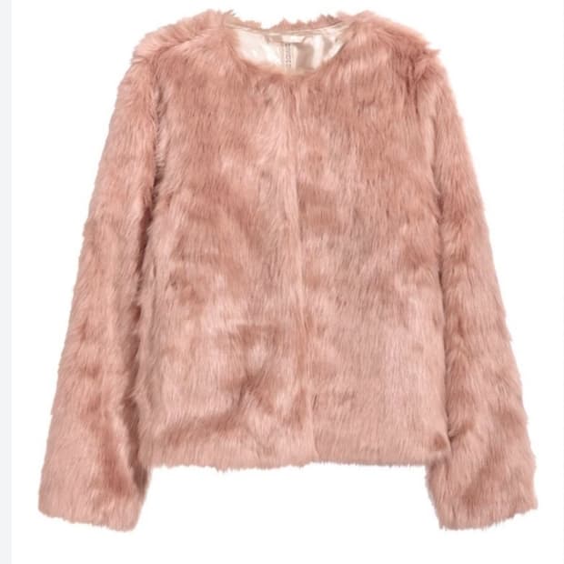 에이치엔엠 핑크 퍼자켓