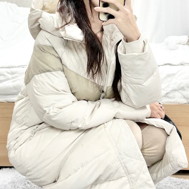 나이키 스냅로고 덕다운 투웨이 롱패딩