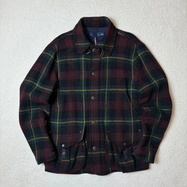 폴로 랄프로렌 플래드 뉴스보이 체크 울 알파카 자켓 PN6359