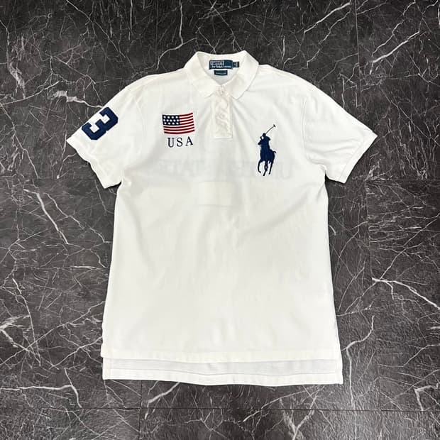폴로랄프로렌 USA 치프키프 빅포니 PK 반팔 화이트