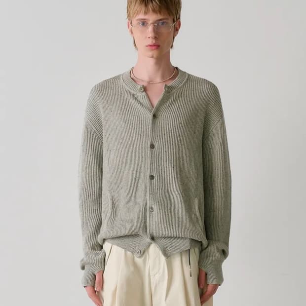 noun nep yarn crewneck cardigan 1 size