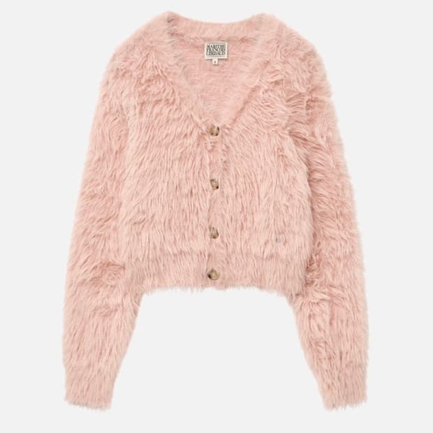 카리나 착용) 마리떼 핑크 퍼가디건 S사이즈