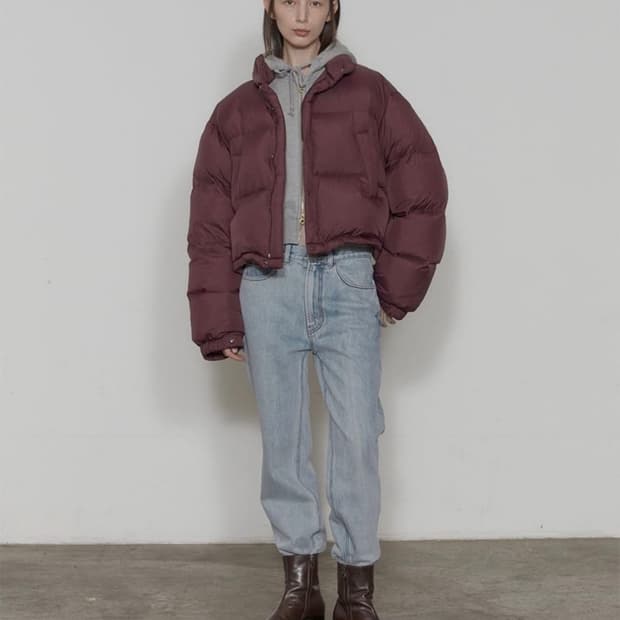 ore 아츄패딩 버건디