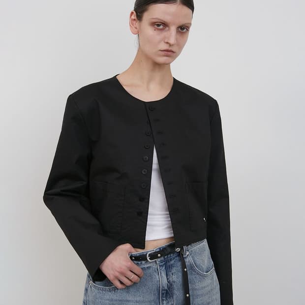 REVERSIBLE JACQUARD JACKET [BLACK]