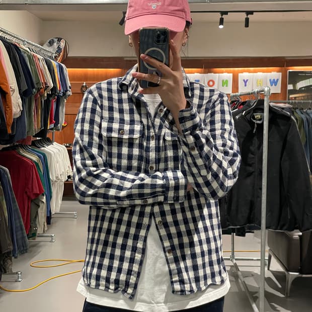 GAP 체크 플란넬 셔츠  