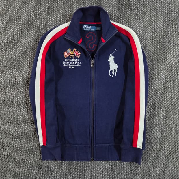 폴로 랄프로렌 빅포니 USA 성조기 집업 트랙 자켓