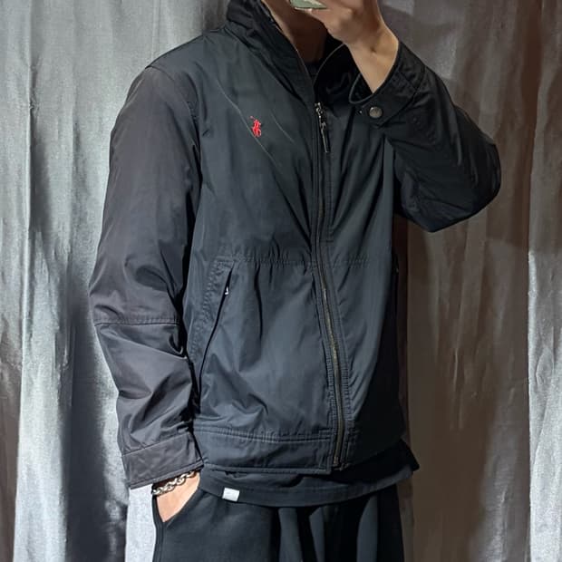 L 폴로랄프로렌 레드포니 블랙 나일론 자켓