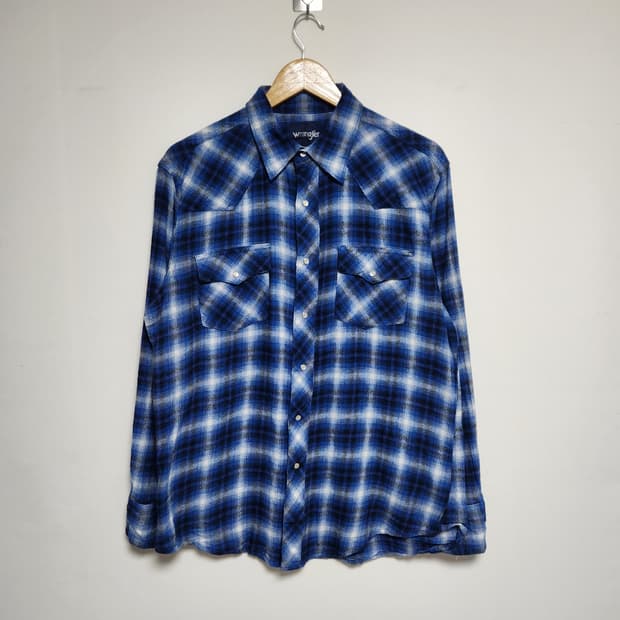 랭글러Wrangler 웨스턴 플란넬 셔츠 L - S74