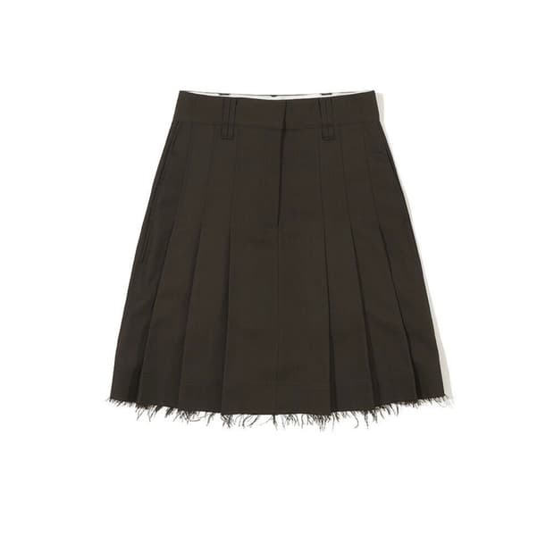 파르티멘토 우먼 cut off pleats skirt brown S