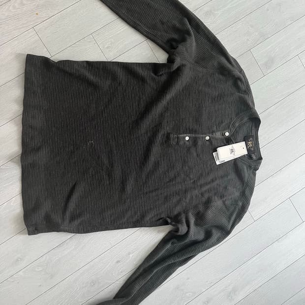 rrl 와플 헨리넥 긴팔 L 새상품 해