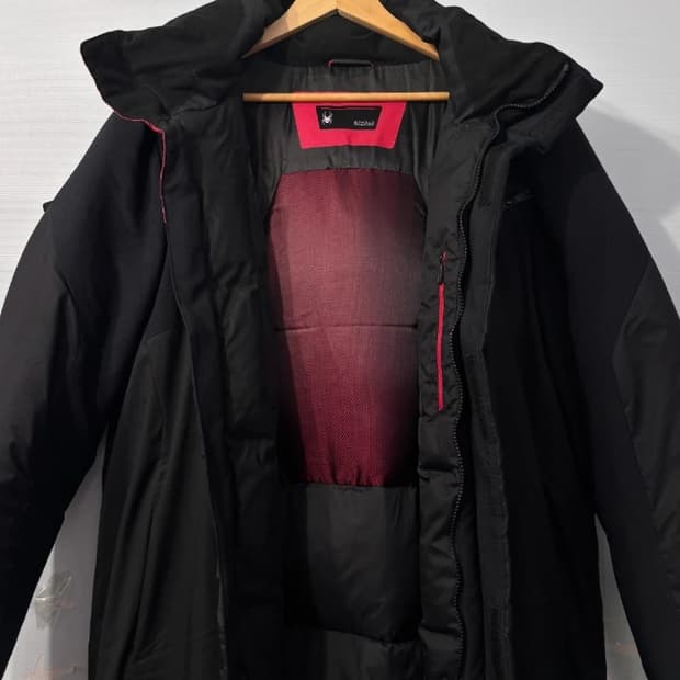 스파이더 롱패딩 블랙 105