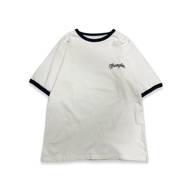 랭글러 x niko and... 아이보리컬러 양면 프린트 코튼 링거 반팔