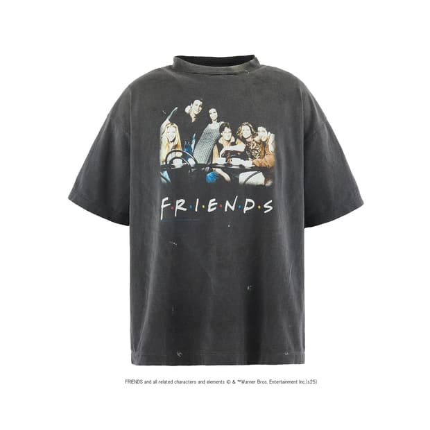 L] 세인트 마이클 x 프렌즈 티셔츠 블랙 - 25SS