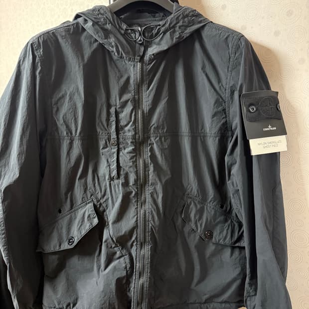 스톤아일랜드 고스트피스자켓 블랙XL