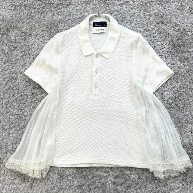 프레드페리(Fred Perry)뮤베일(MUVEIL)레이스 슬리브 포로셔츠